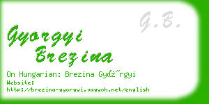 gyorgyi brezina business card